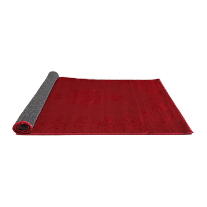 Thickness of Contemporary Red Modern Rug, con132