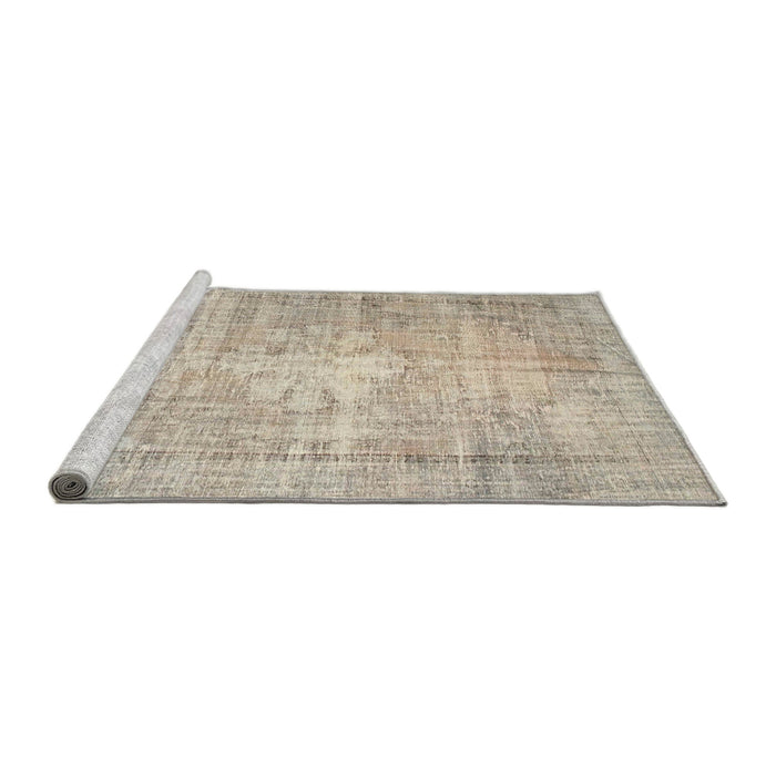 Serging Thickness of Machine Washable Contemporary Desert Sand Beige Rug, wshcon1320