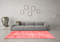 Machine Washable Abstract Red Contemporary Rug, wshcon1320red