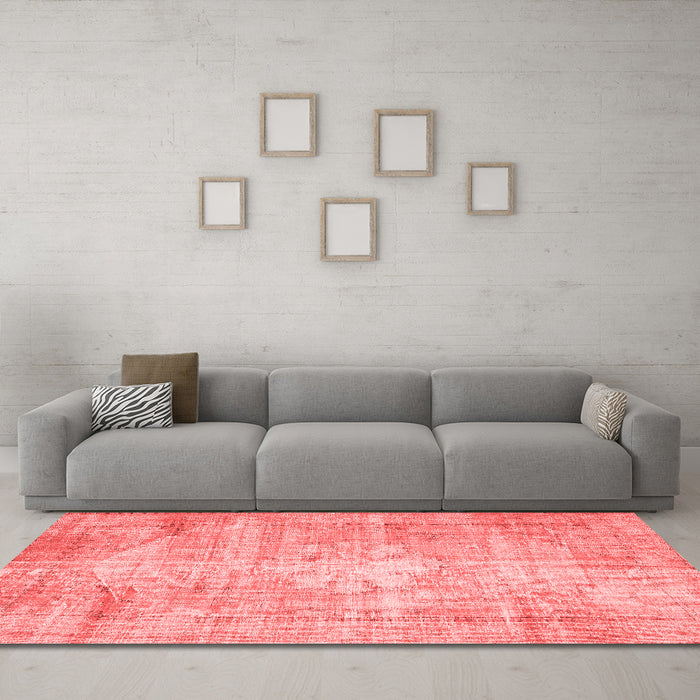Contemporary Red Washable Rugs