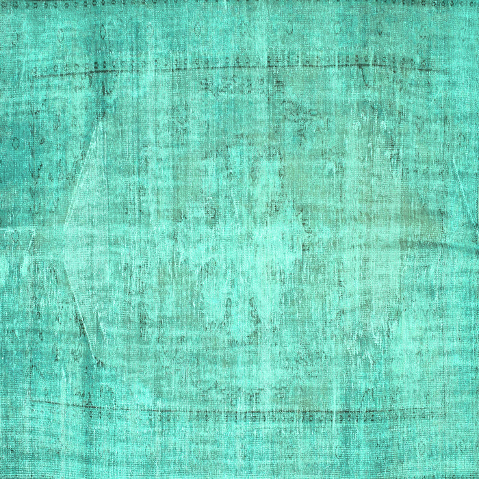 Square Abstract Turquoise Contemporary Rug, con1320turq