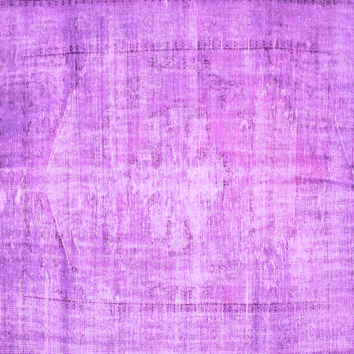 Square Abstract Purple Contemporary Rug, con1320pur