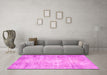 Machine Washable Abstract Pink Contemporary Rug in a Living Room, wshcon1320pnk