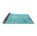 Sideview of Abstract Light Blue Contemporary Rug, con1320lblu