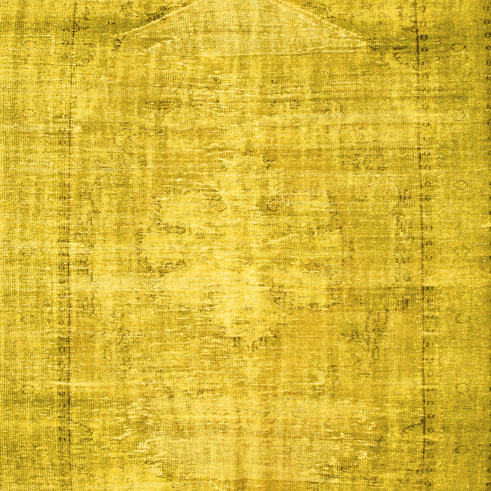Machine Washable Abstract Yellow Contemporary Rug, wshcon1320yw