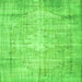 Serging Thickness of Abstract Green Contemporary Rug, con1320grn