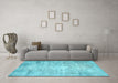 Machine Washable Abstract Light Blue Contemporary Rug in a Living Room, wshcon1320lblu