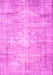 Machine Washable Abstract Pink Contemporary Rug, wshcon1320pnk