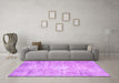 Machine Washable Abstract Purple Contemporary Area Rugs in a Living Room, wshcon1320pur