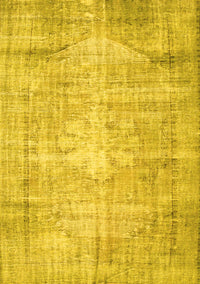 Abstract Yellow Contemporary Rug, con1320yw