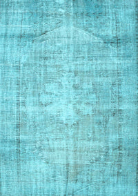 Abstract Light Blue Contemporary Rug, con1320lblu