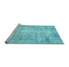 Sideview of Machine Washable Abstract Light Blue Contemporary Rug, wshcon1320lblu