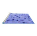 Sideview of Machine Washable Abstract Blue Contemporary Rug, wshcon1321blu