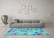 Machine Washable Abstract Light Blue Contemporary Rug in a Living Room, wshcon1321lblu