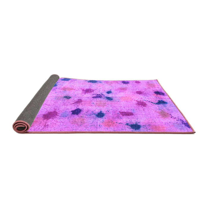 Sideview of Abstract Purple Contemporary Rug, con1321pur