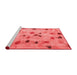 Contemporary Red Washable Rugs