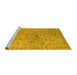 Sideview of Machine Washable Abstract Yellow Contemporary Rug, wshcon1322yw