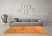 Machine Washable Abstract Orange Contemporary Area Rugs in a Living Room, wshcon1322org