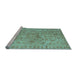 Sideview of Machine Washable Abstract Light Blue Contemporary Rug, wshcon1322lblu