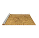 Sideview of Machine Washable Abstract Brown Contemporary Rug, wshcon1322brn