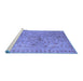 Sideview of Machine Washable Abstract Blue Contemporary Rug, wshcon1322blu