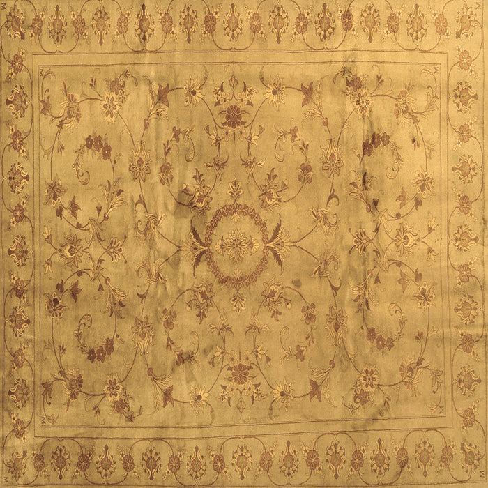 Square Machine Washable Abstract Brown Contemporary Rug, wshcon1322brn