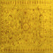 Square Machine Washable Abstract Yellow Contemporary Rug, wshcon1322yw