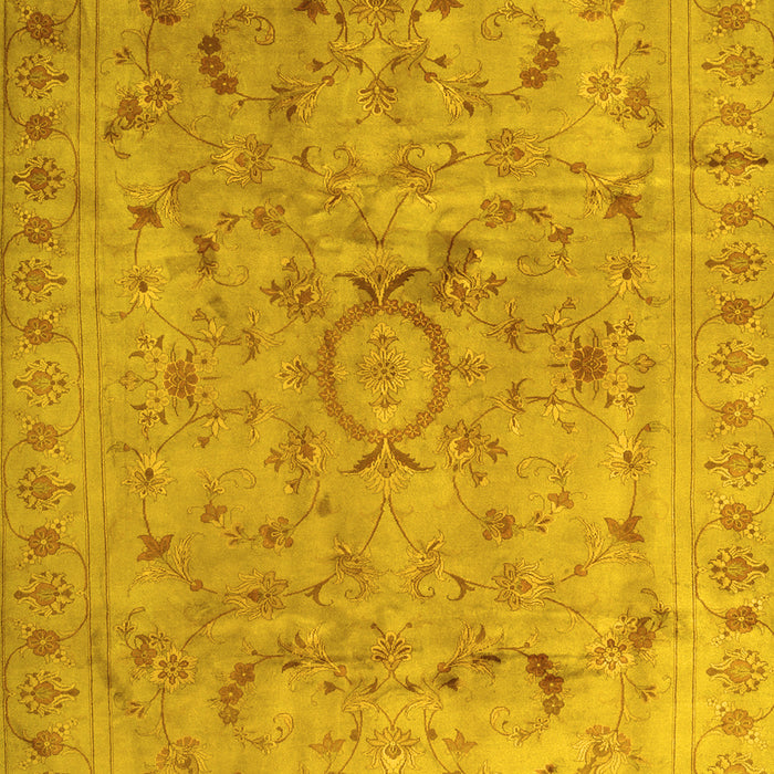 Abstract Yellow Contemporary Rug, con1322yw