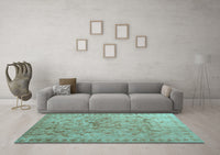 Machine Washable Abstract Light Blue Contemporary Rug, wshcon1322lblu