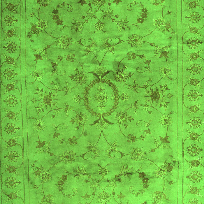 Serging Thickness of Machine Washable Abstract Green Contemporary Area Rugs, wshcon1322grn