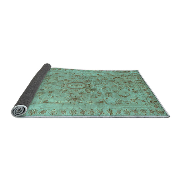 Sideview of Abstract Light Blue Contemporary Rug, con1322lblu