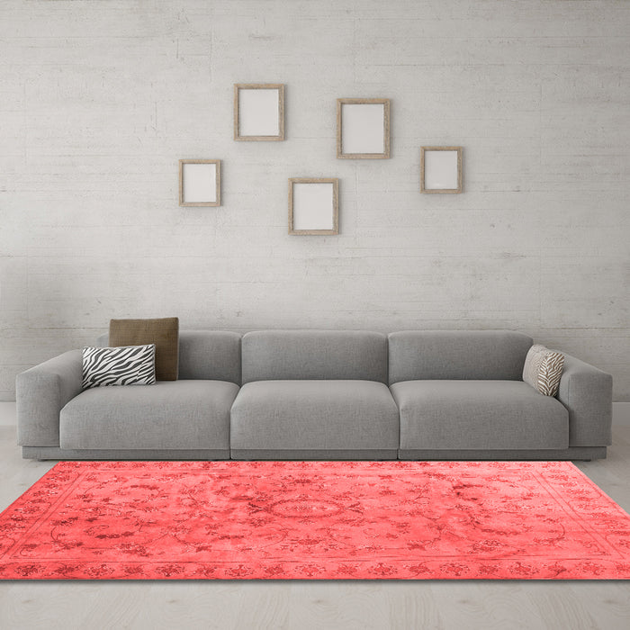 Contemporary Red Washable Rugs