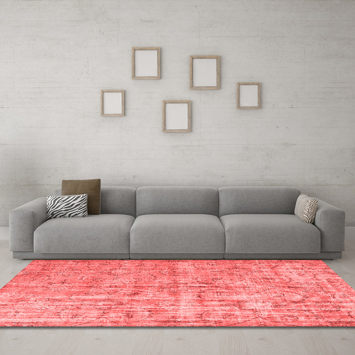 Contemporary Red Washable Rugs
