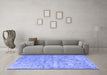 Machine Washable Abstract Blue Contemporary Rug in a Living Room, wshcon1323blu