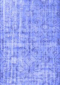 Abstract Blue Contemporary Rug, con1323blu