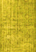 Machine Washable Abstract Yellow Contemporary Rug, wshcon1323yw