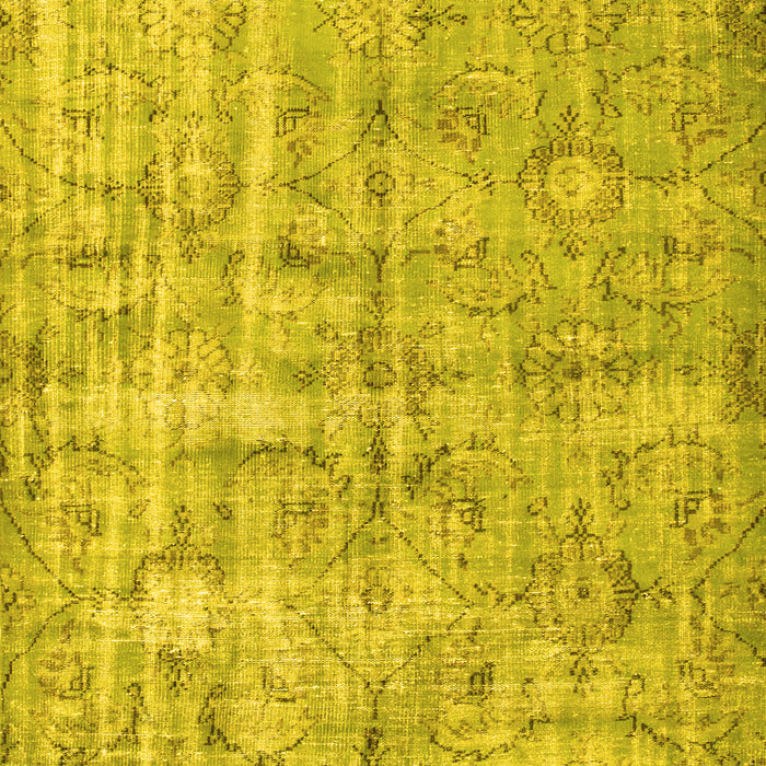 Machine Washable Abstract Yellow Contemporary Rug, wshcon1323yw