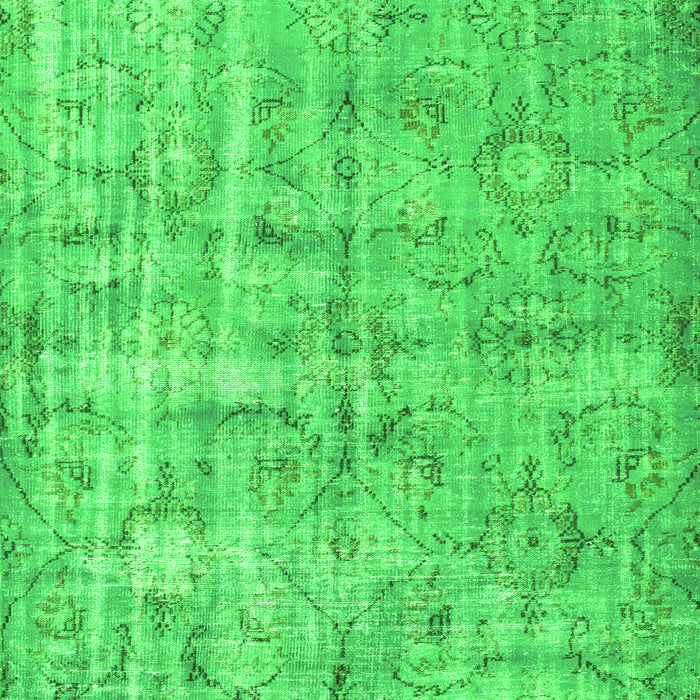Abstract Green Contemporary Rug, con1323grn