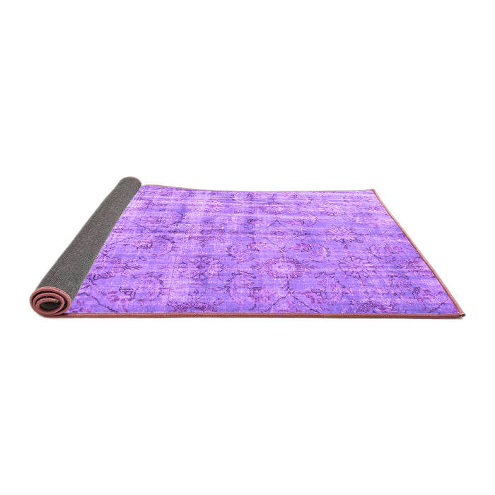 Sideview of Abstract Purple Contemporary Rug, con1323pur