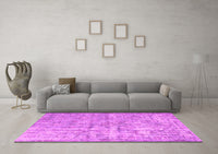 Machine Washable Abstract Pink Contemporary Rug, wshcon1323pnk