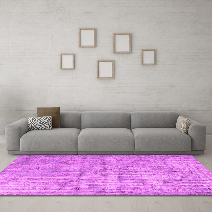 Machine Washable Abstract Pink Contemporary Rug in a Living Room, wshcon1323pnk