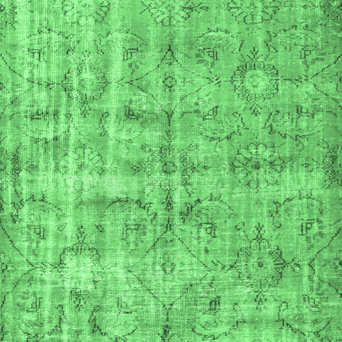 Machine Washable Abstract Emerald Green Contemporary Area Rugs, wshcon1323emgrn