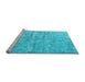 Sideview of Machine Washable Abstract Light Blue Contemporary Rug, wshcon1323lblu