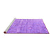 Sideview of Machine Washable Abstract Purple Contemporary Area Rugs, wshcon1323pur