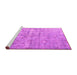 Sideview of Machine Washable Abstract Pink Contemporary Rug, wshcon1323pnk