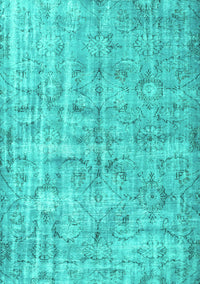 Abstract Turquoise Contemporary Rug, con1323turq