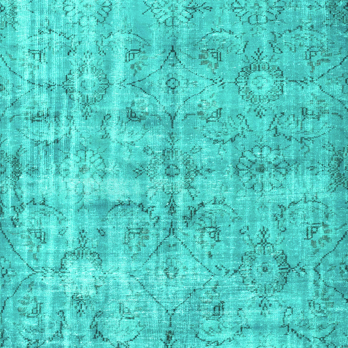 Abstract Turquoise Contemporary Rug, con1323turq