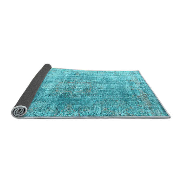 Sideview of Abstract Light Blue Contemporary Rug, con1324lblu