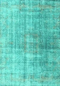 Abstract Turquoise Contemporary Rug, con1324turq