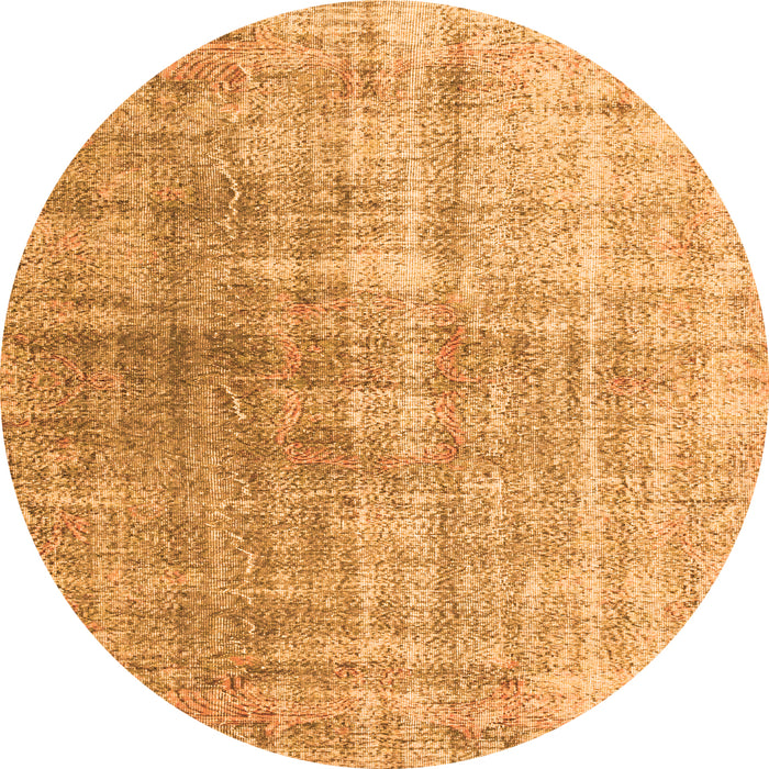 Square Abstract Orange Contemporary Rug, con1324org